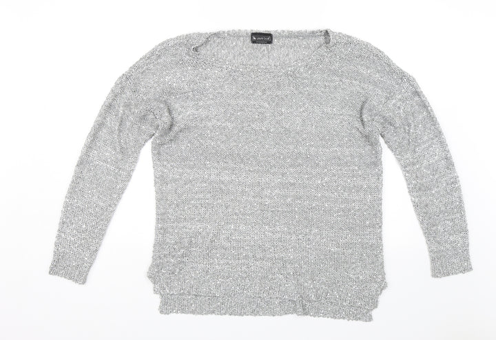 Laura Scott Womens Grey Pullover Jumper Size 14