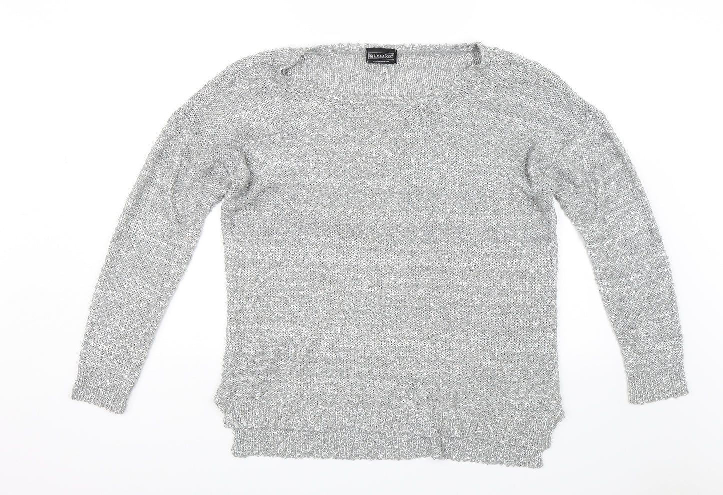 Laura Scott Womens Grey   Pullover Jumper Size 14
