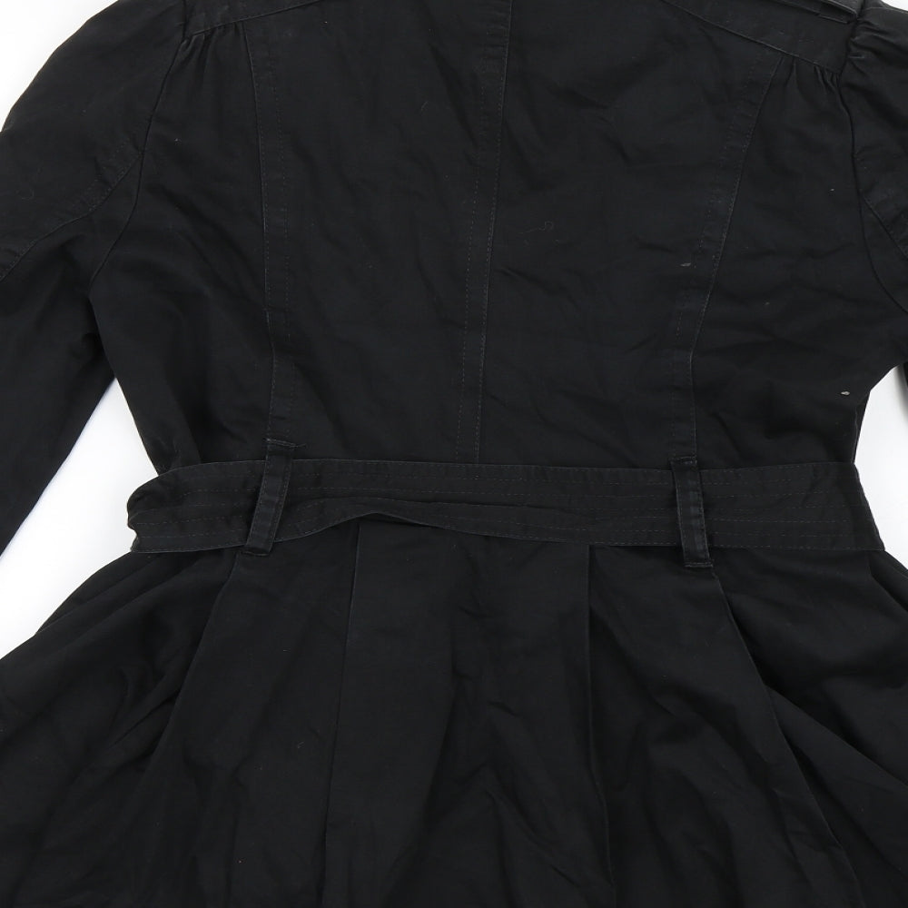 River Island Womens Black   Trench Coat Jacket Size 12