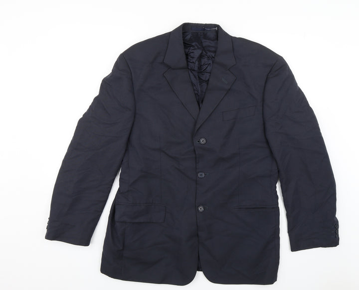 Frazer Mens Blue Jacket Blazer Size 40