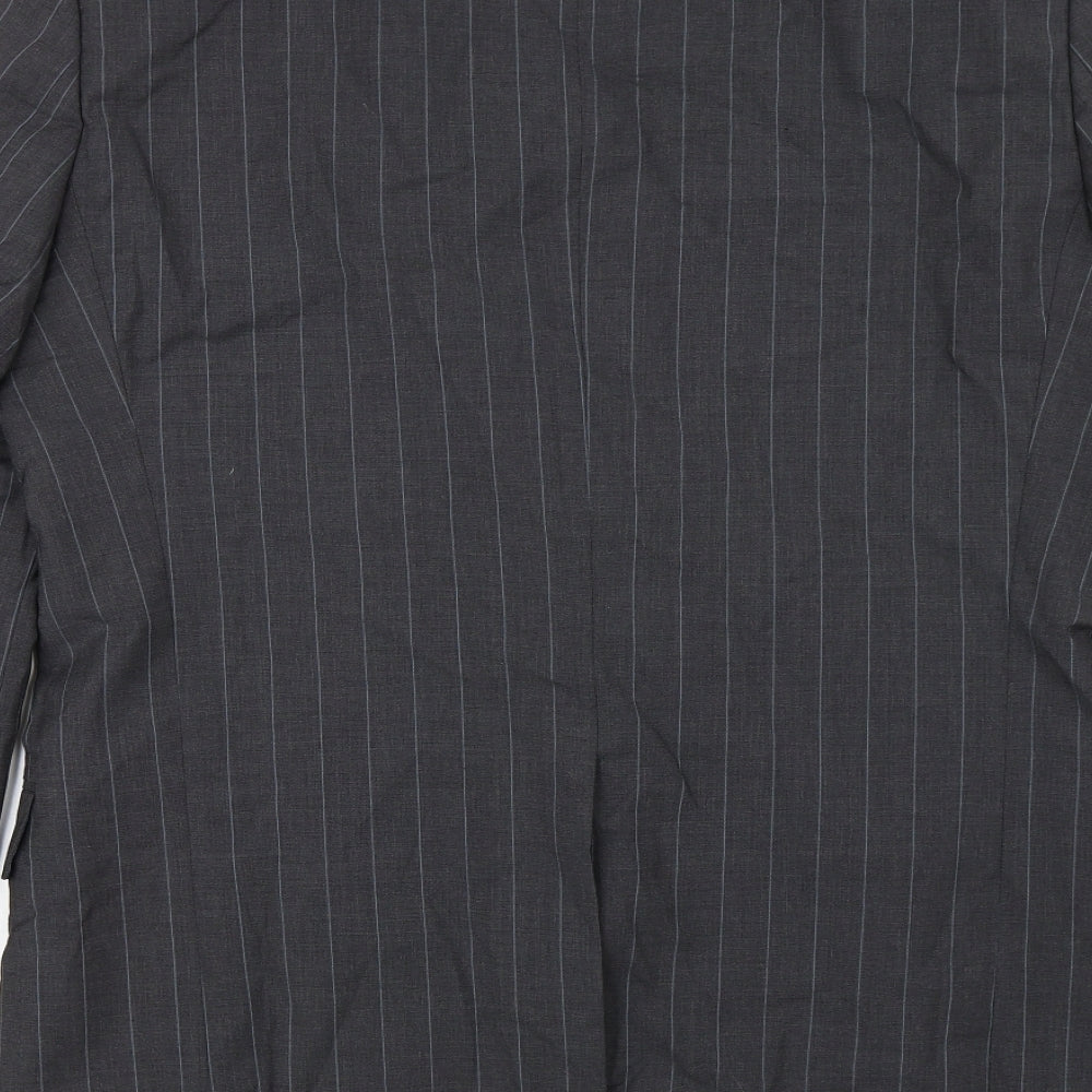 HUGO BOSS Mens Grey Striped  Jacket Blazer Size 40