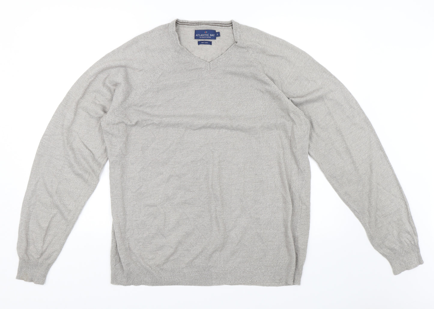 Atlantic Bay Mens Grey   Pullover Jumper Size S