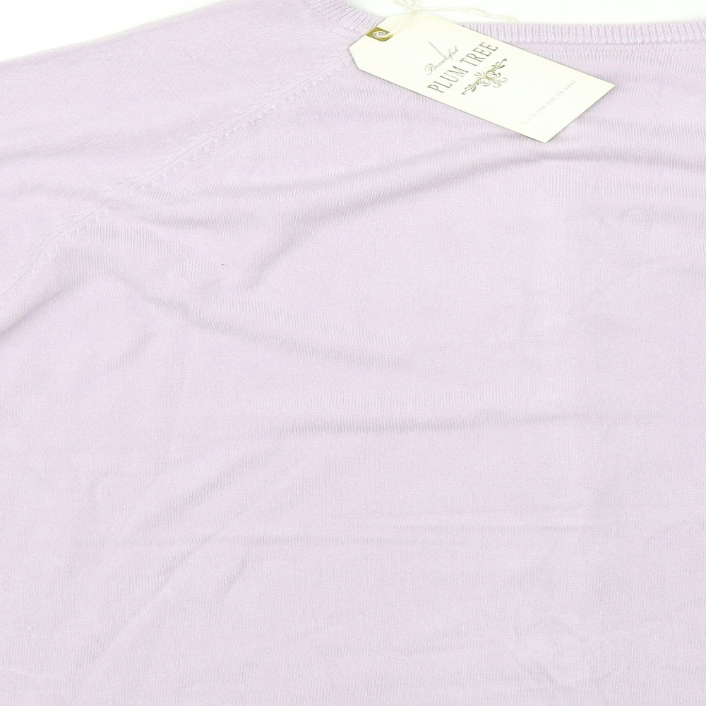 Plum Tree Womens Purple   Cardigan Jumper Size XL