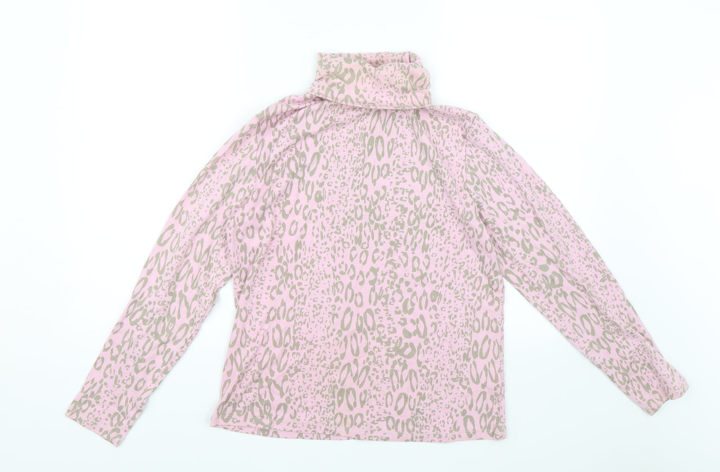 Betsy Womens Pink Animal Print  Pullover Jumper Size 16