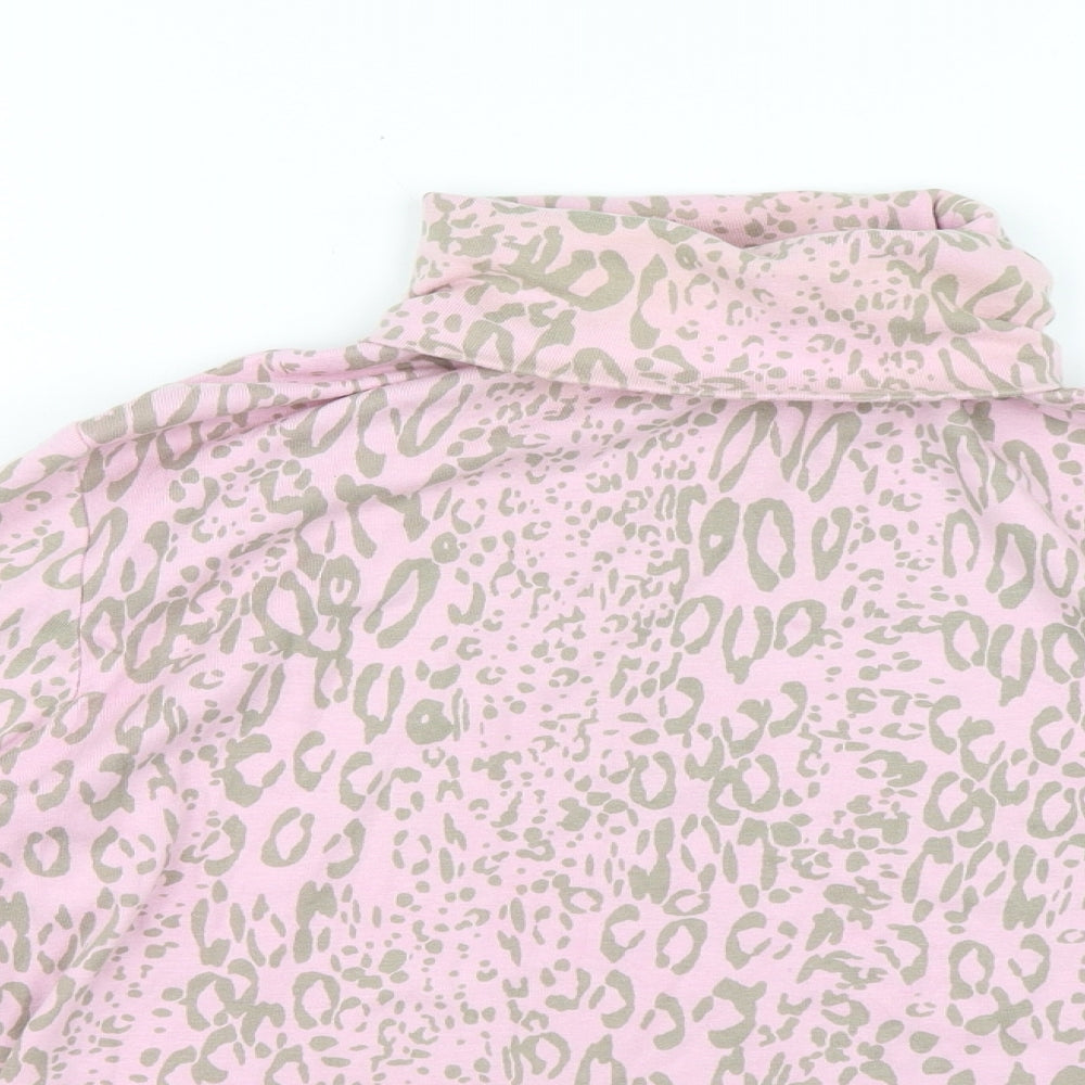 Betsy Womens Pink Animal Print  Pullover Jumper Size 16