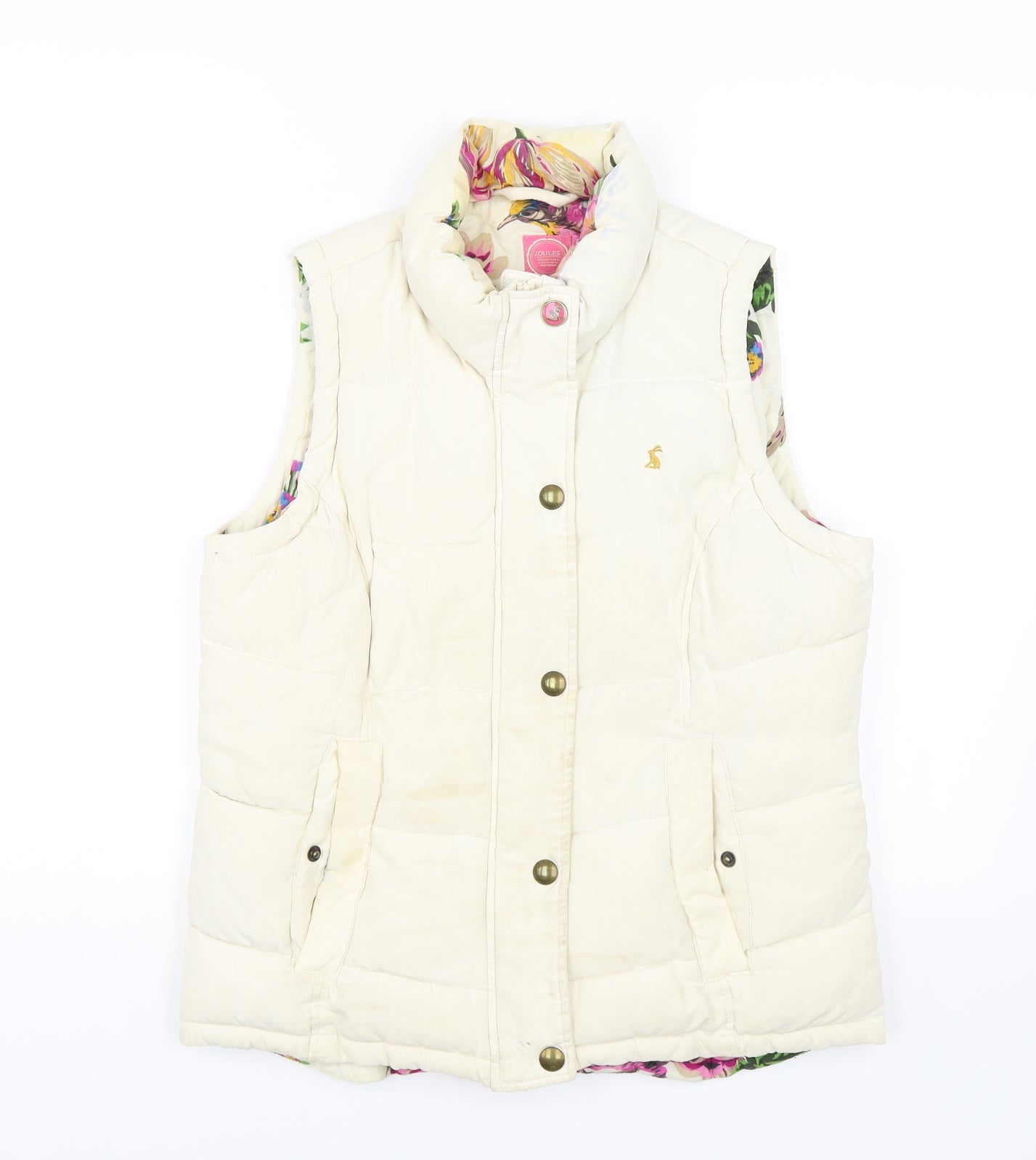 Joules Womens White   Gilet Jacket Size 12