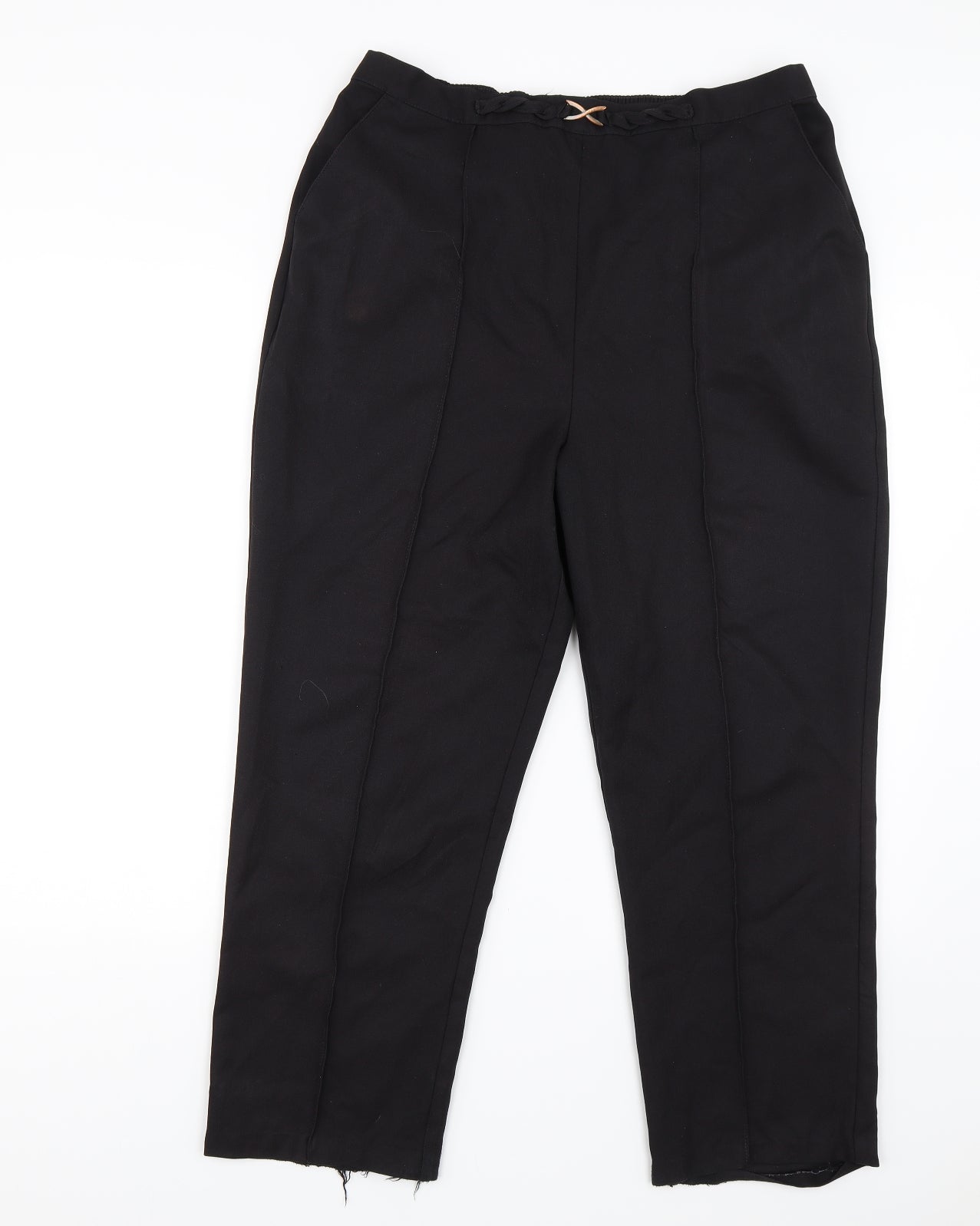 Papaya Womens Black   Capri Trousers Size 16 L25 in