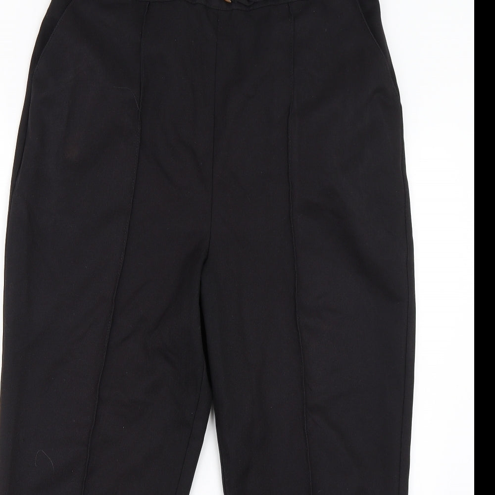 Papaya Womens Black   Capri Trousers Size 16 L25 in