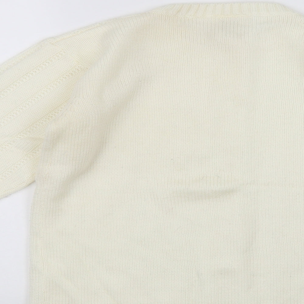 Girl! Girls White   Pullover Jumper Size 11 Years