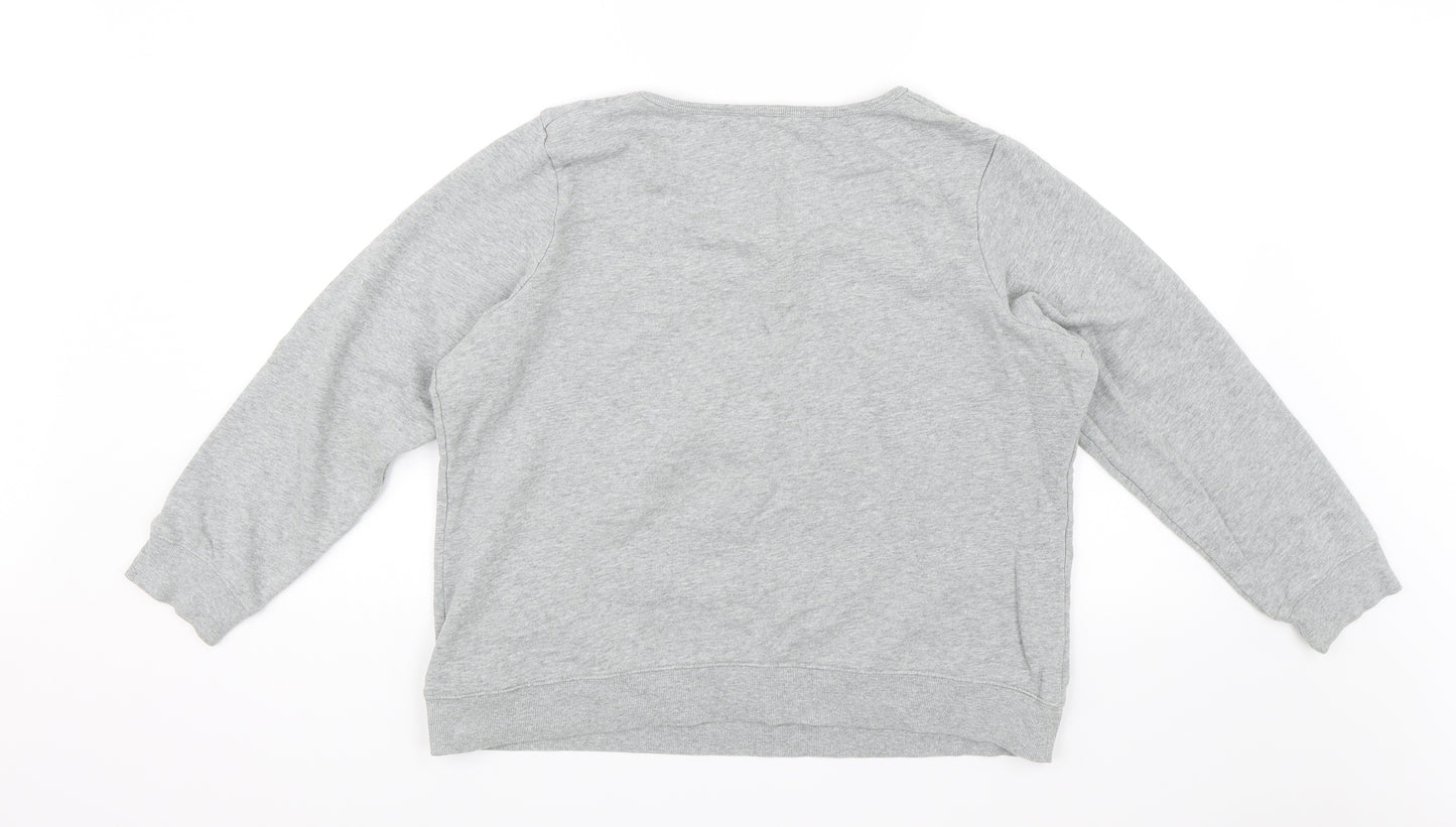 George Womens Grey Solid  Top Pyjama Top Size 16  - Dream big