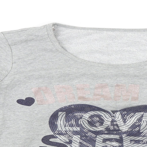 George Womens Grey Solid  Top Pyjama Top Size 16  - Dream big