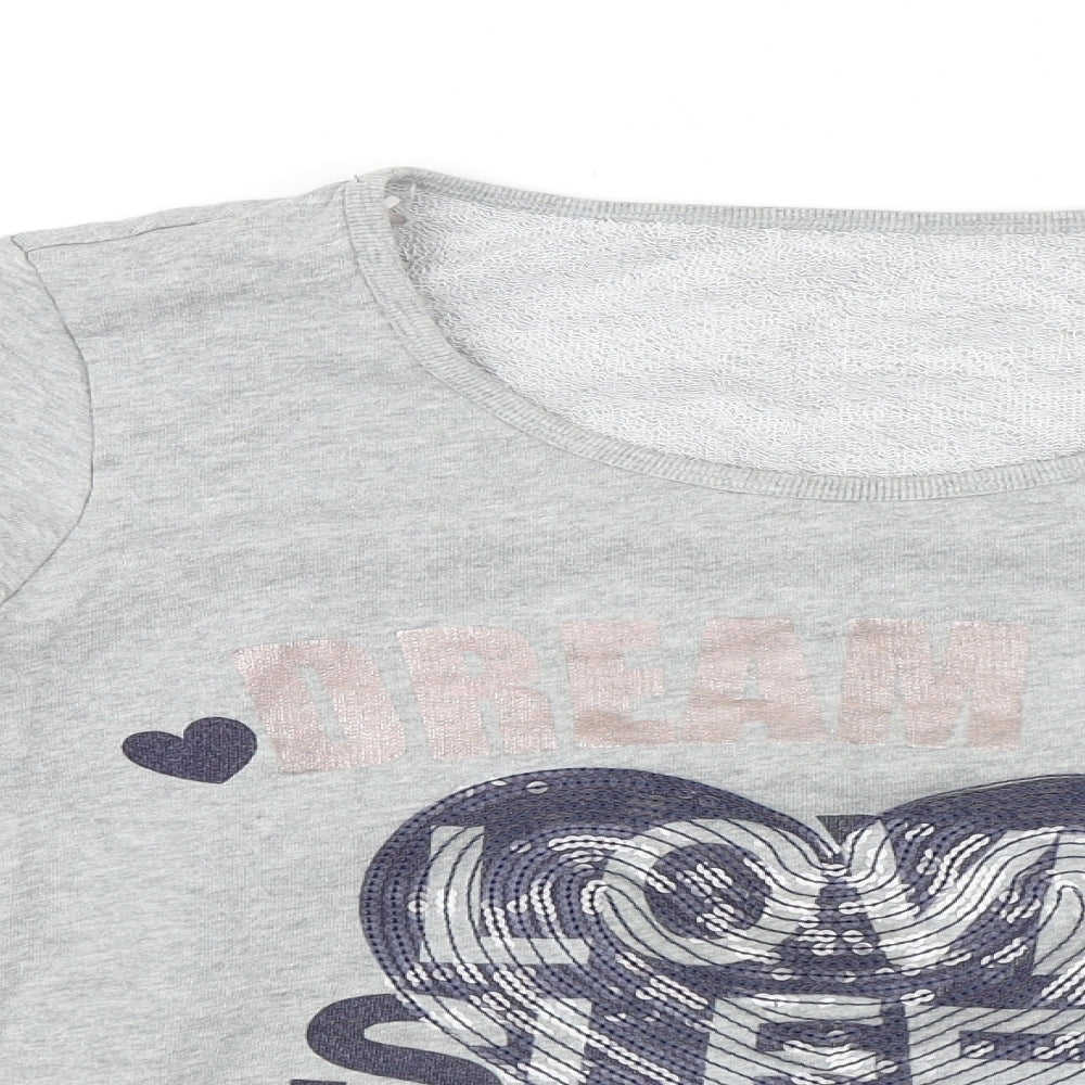 George Womens Grey Solid  Top Pyjama Top Size 16  - Dream big