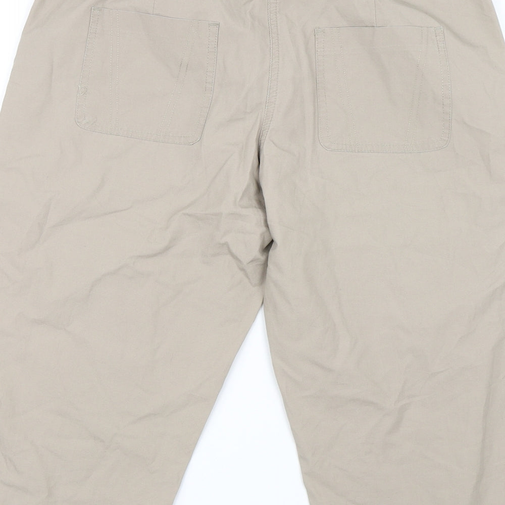Dorothy Perkins Womens Beige   Cropped Trousers Size 12 L20 in