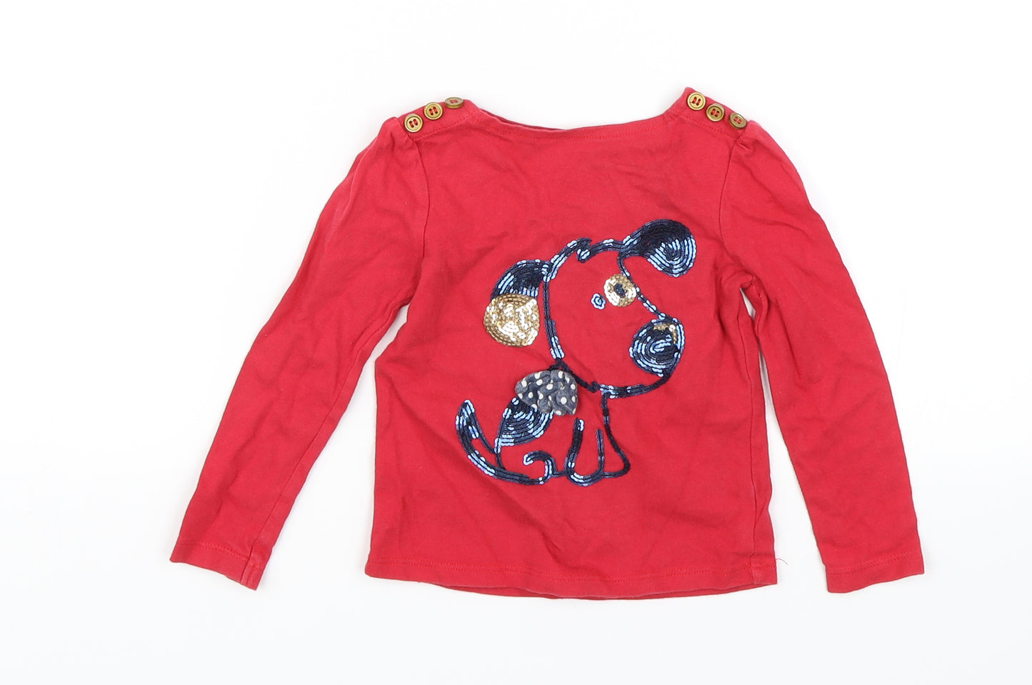 TU Baby Red   Basic T-Shirt Size 18-24 Months  - Dog