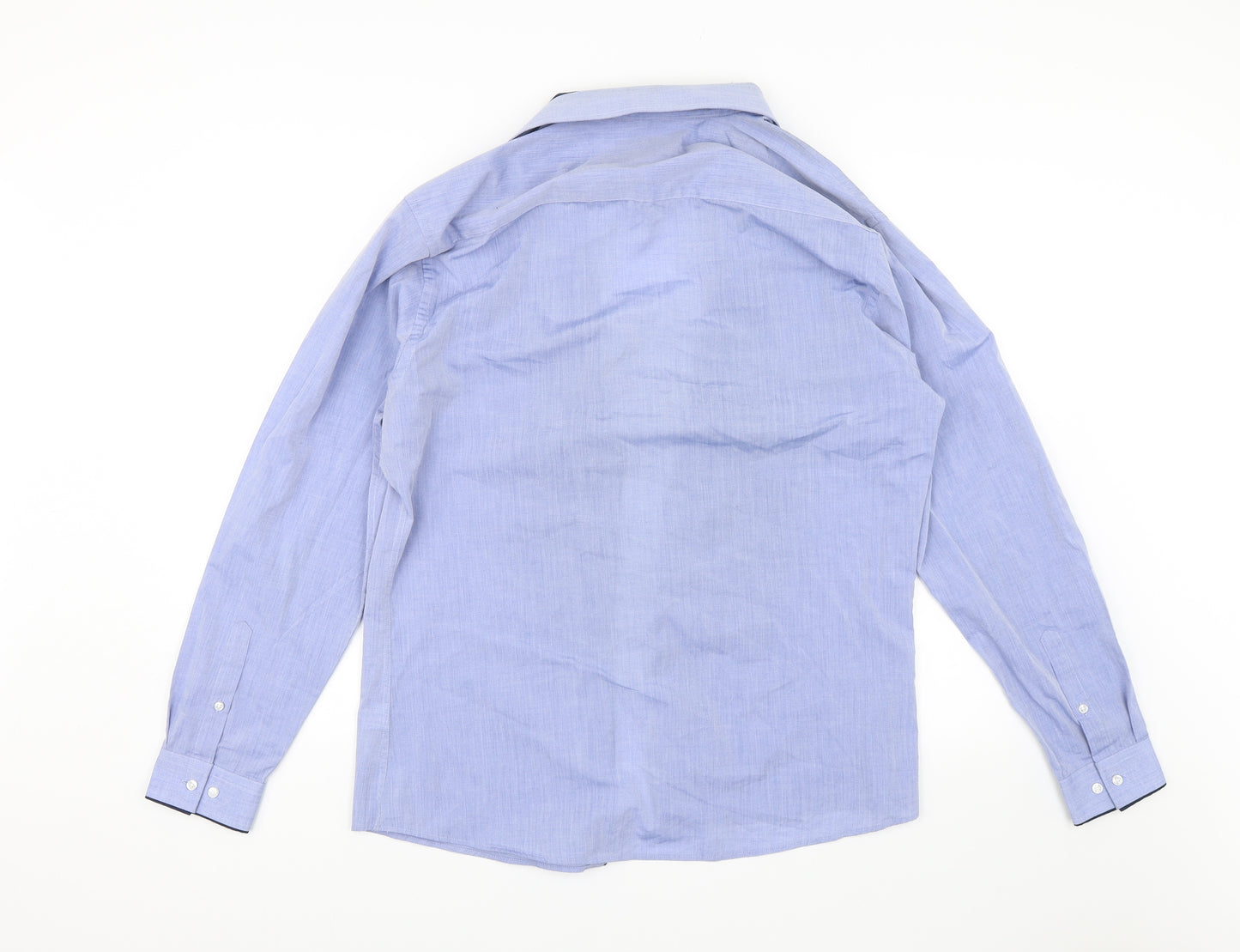 Cedar Wood State Mens Blue    Dress Shirt Size 16