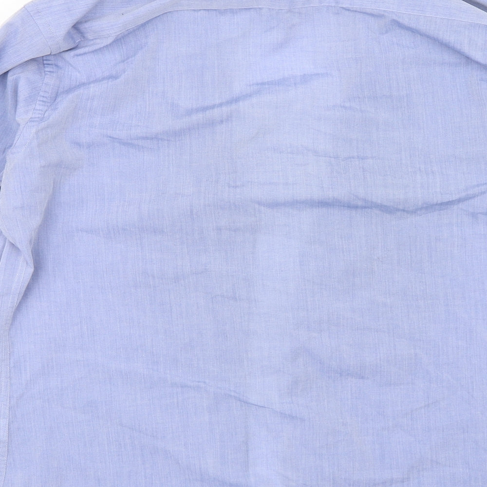 Cedar Wood State Mens Blue    Dress Shirt Size 16