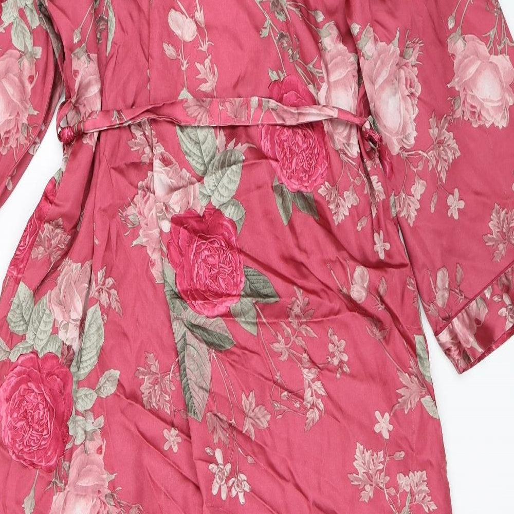 Debenhams Womens Pink Floral  Top Robe Size 12