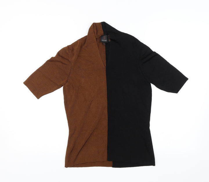 Jesire Womens Brown Basic Blouse Size L