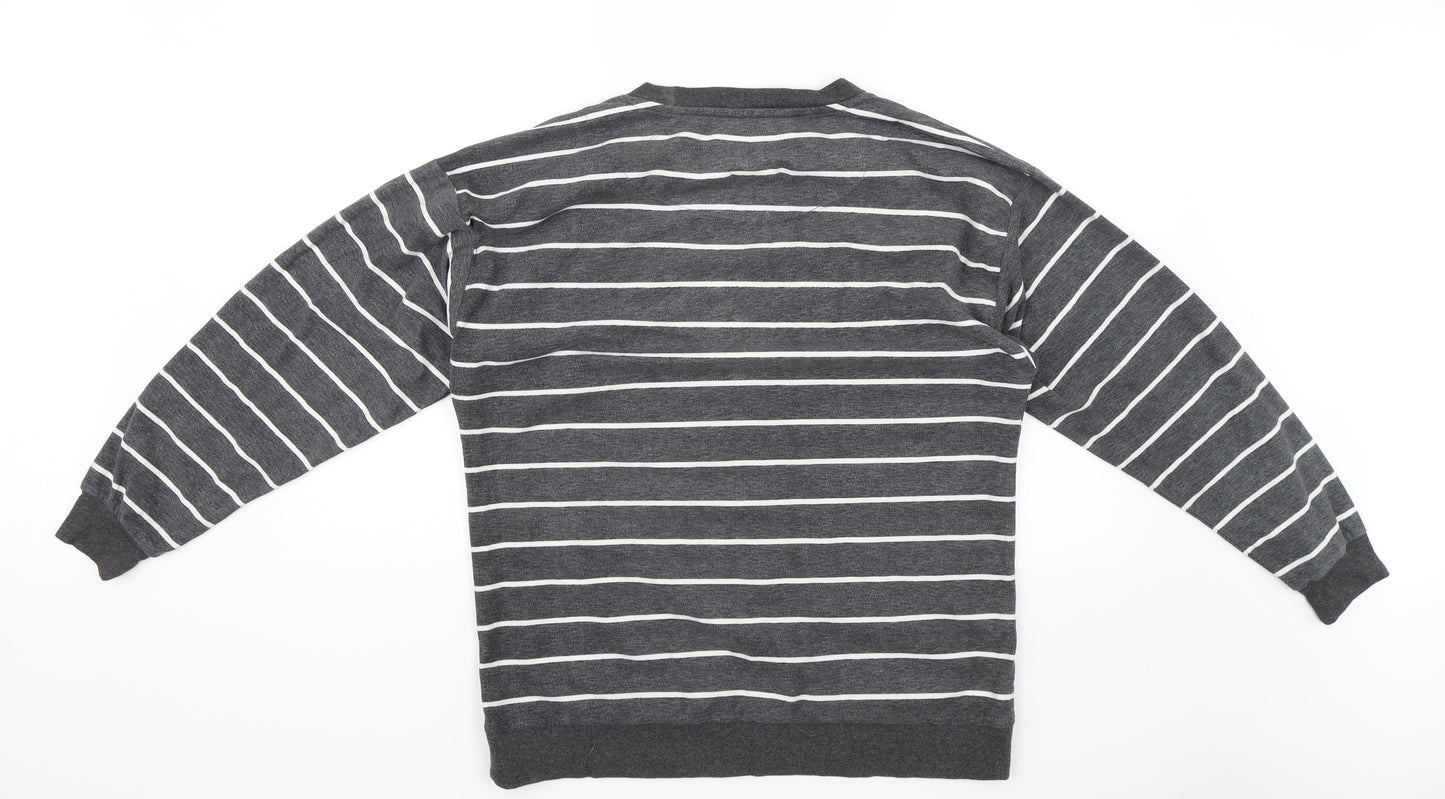NEXT Womens Grey Striped  Pullover Jumper Size 10  - Bonnie Nuit