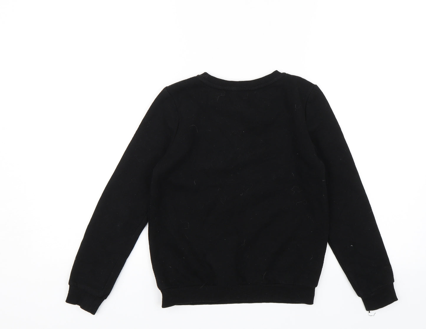 H&M Girls Black   Pullover Jumper Size 9-10 Years  - Game over
