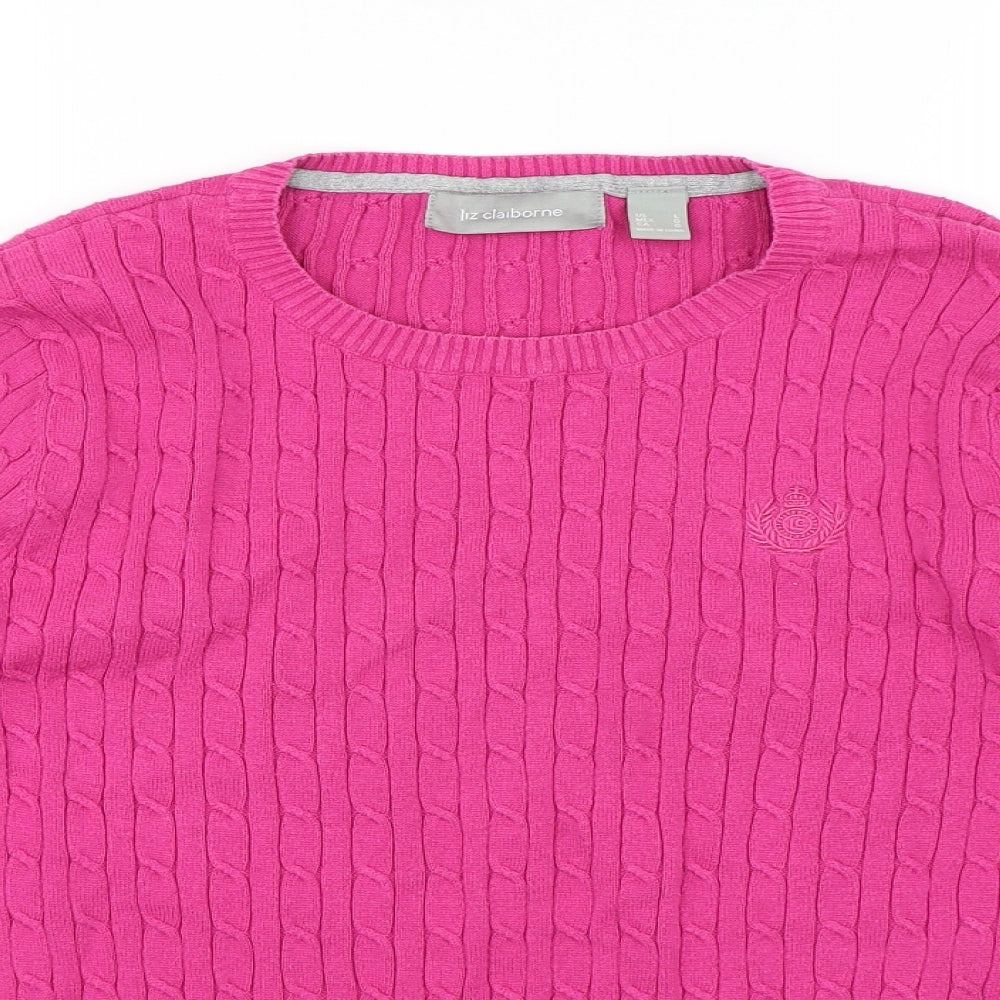 Liz Claiborne Womens Pink   Pullover Jumper Size L