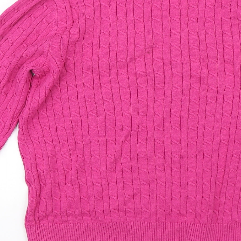 Liz Claiborne Womens Pink   Pullover Jumper Size L
