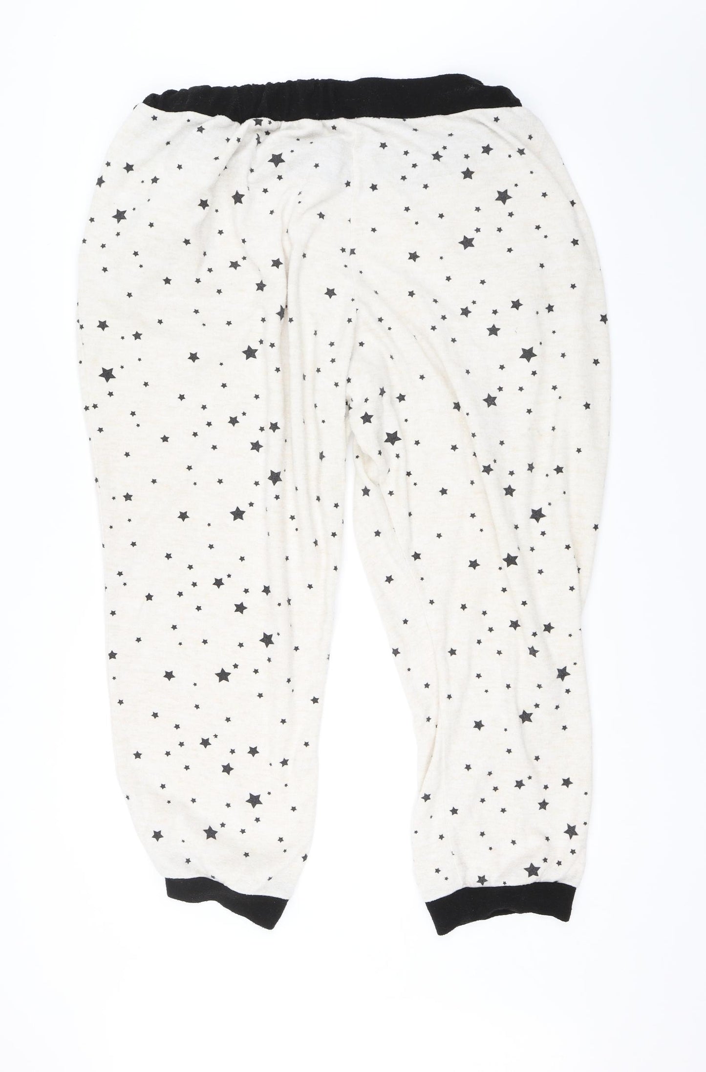 Preworn Womens White Solid   Pyjama Pants Size 28  - Stars