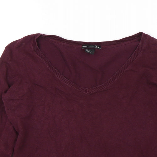 H&M Womens Red   Pullover Jumper Size S