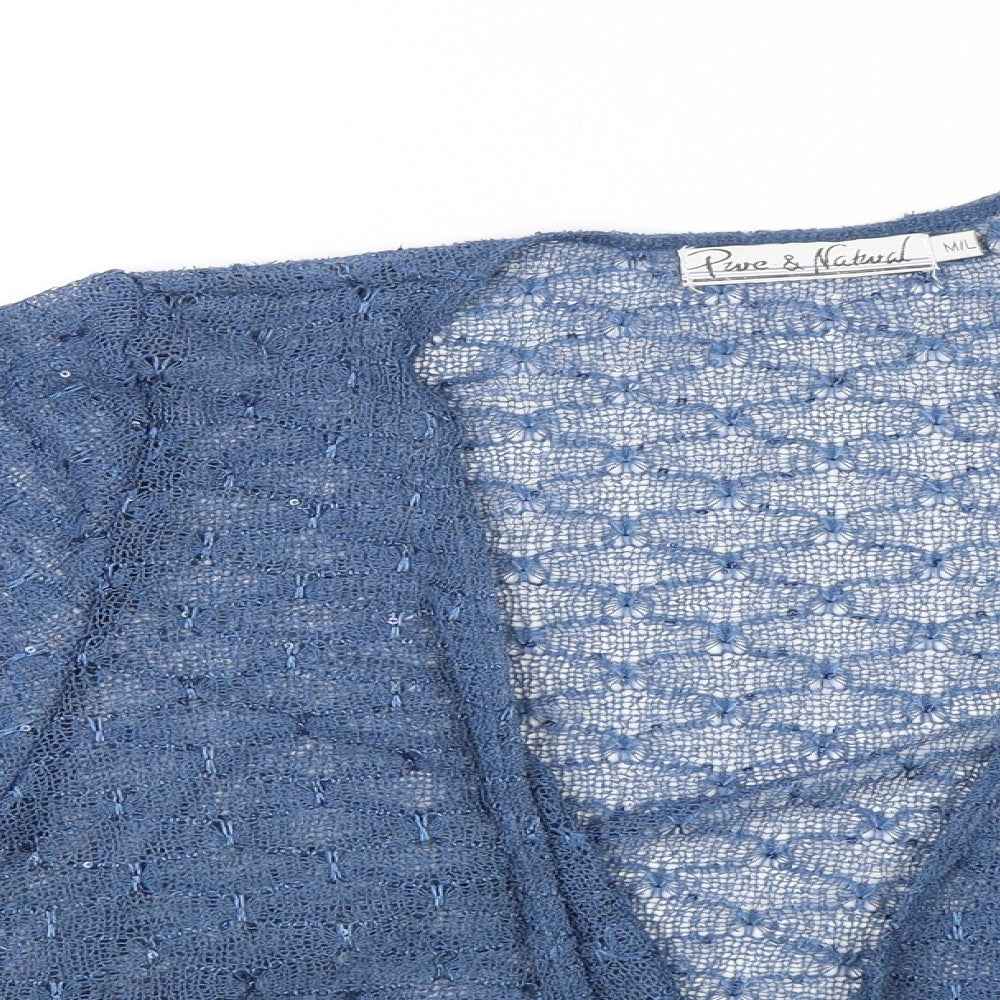 Pure and Natural Womens Blue   Shrug Jumper Size M