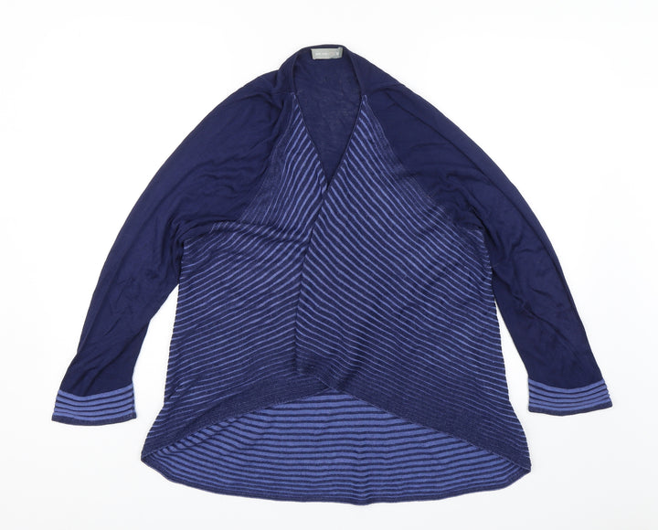 Per Una Womens Blue Striped  Shrug Jumper Size 16