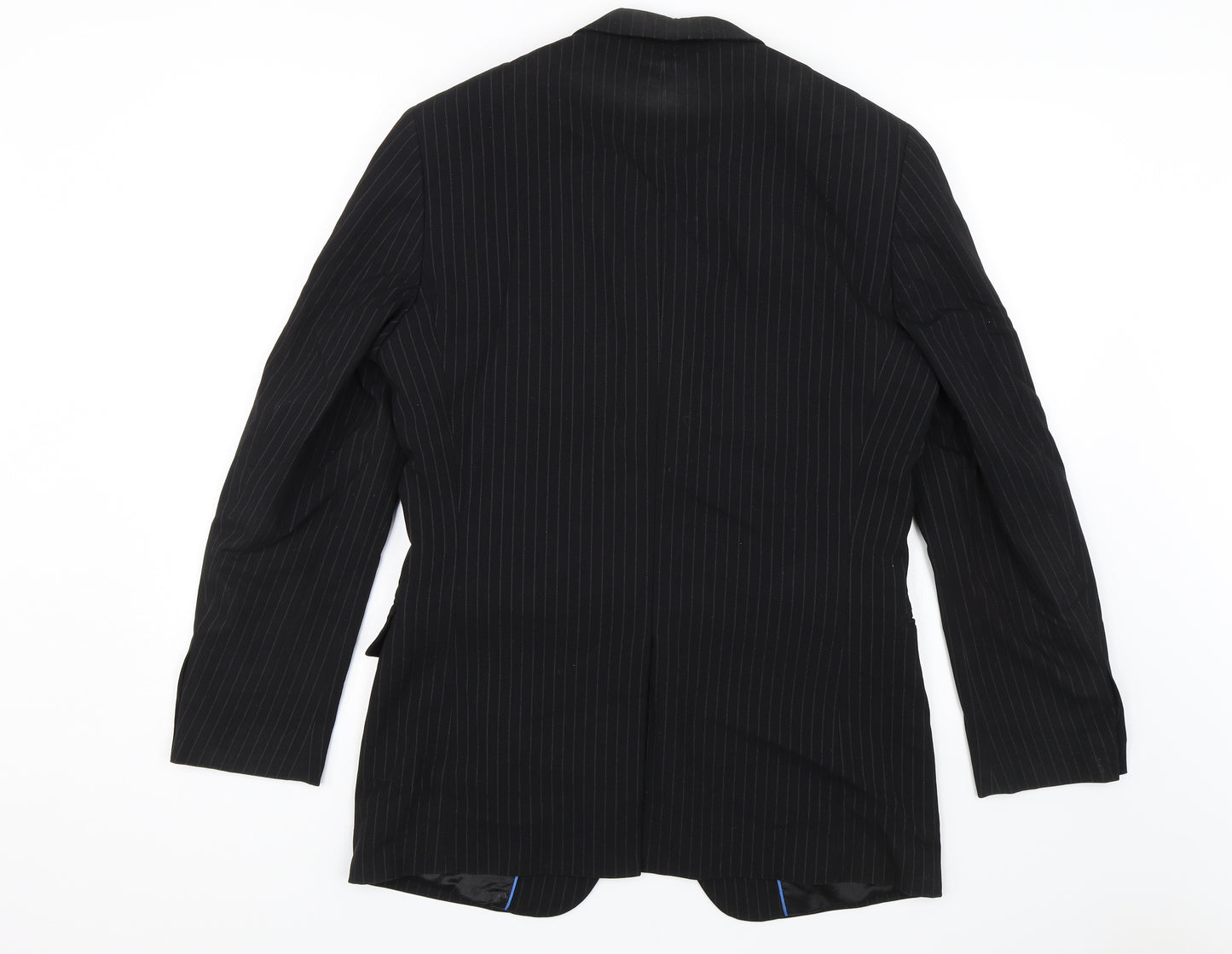 Butler & Webb Mens Black Striped  Jacket Blazer Size 34