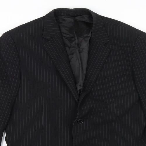 Butler & Webb Mens Black Striped  Jacket Blazer Size 34