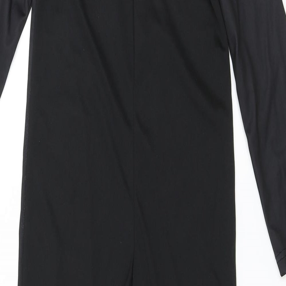 George Boys Black Solid   One Piece Size 7-8 Years  - Skeleton