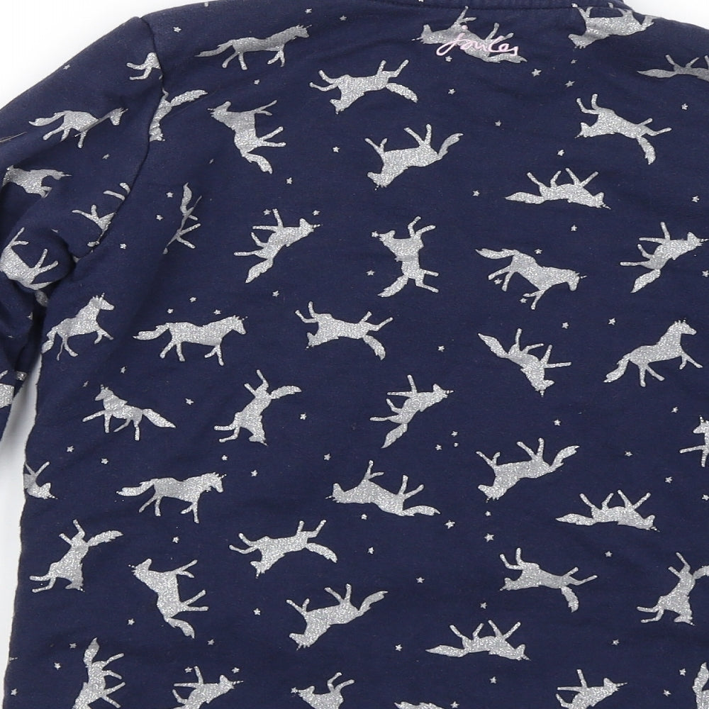 Joules Girls Blue   Pullover Jumper Size 11-12 Years  - Unicorns