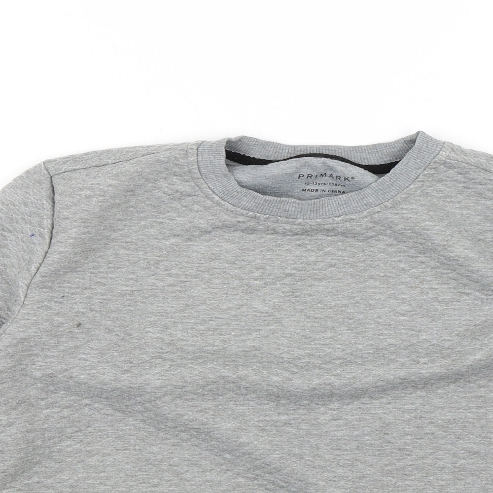 Primark Boys Grey   Pullover Jumper Size 12-13 Years