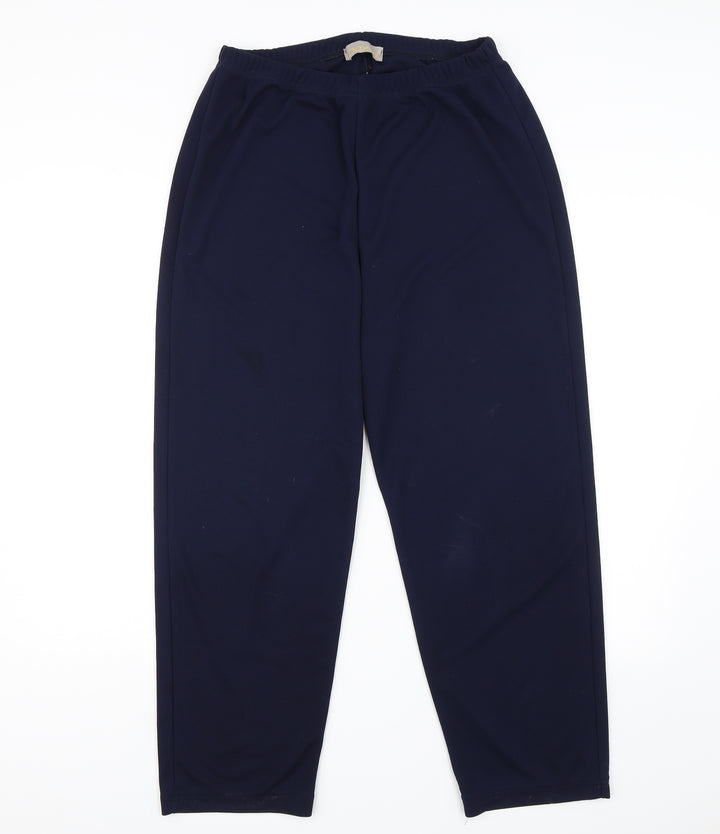 Daxon Womens Blue Capri Trousers Size 14 L25 in