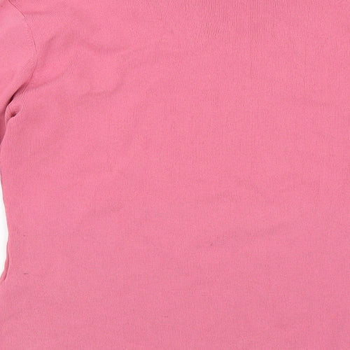 Aniela Womens Pink  Rayon Basic Blouse Size M