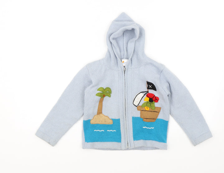 Unitedideas Boys Blue Full Zip Hoodie Size 8 Years - Pirate