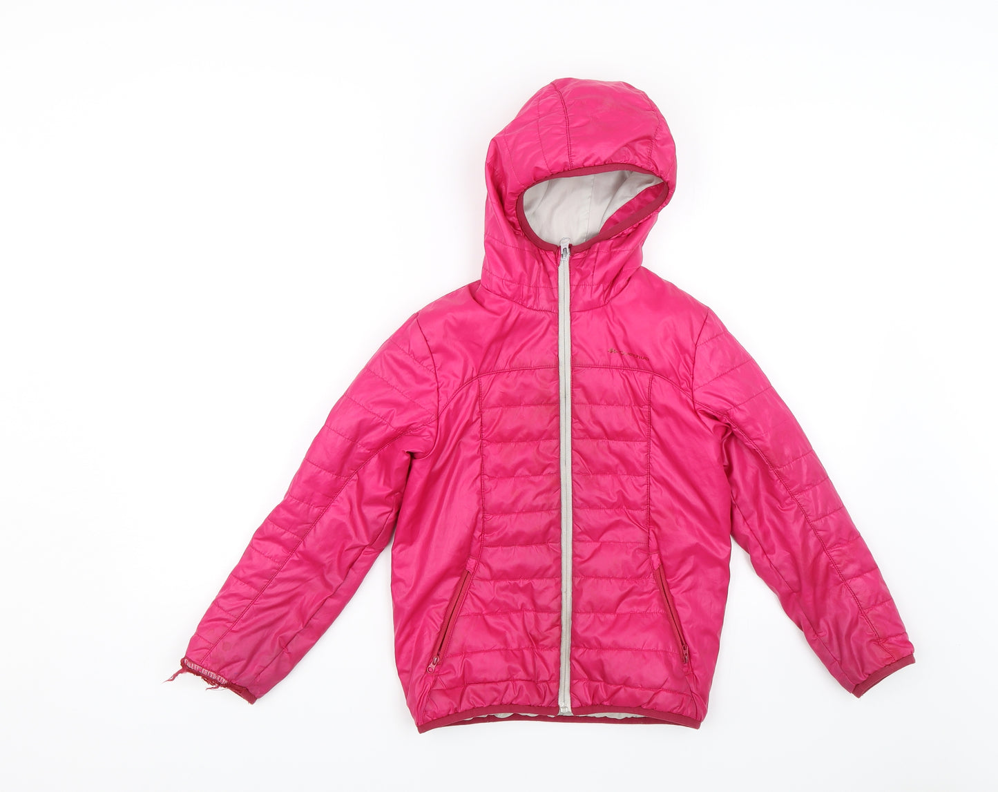 DECATHLON Girls Pink   Rain Coat Jacket Size 8 Years