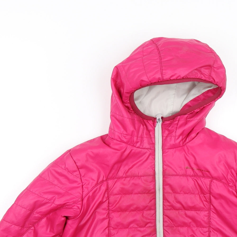 DECATHLON Girls Pink   Rain Coat Jacket Size 8 Years