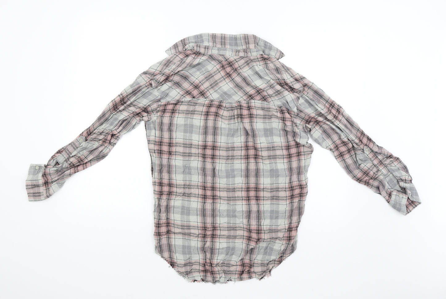 NEXT Womens Green Check  Basic Button-Up Size 12