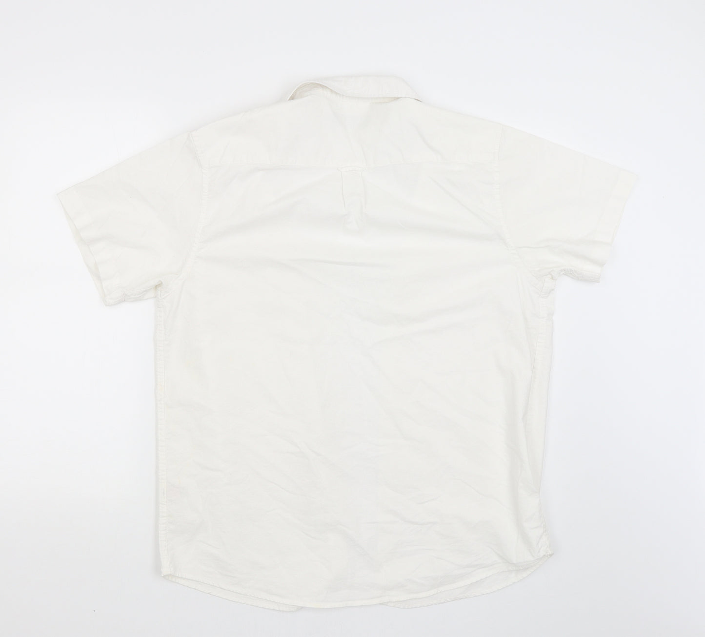 Primark Mens White    Button-Up Size L