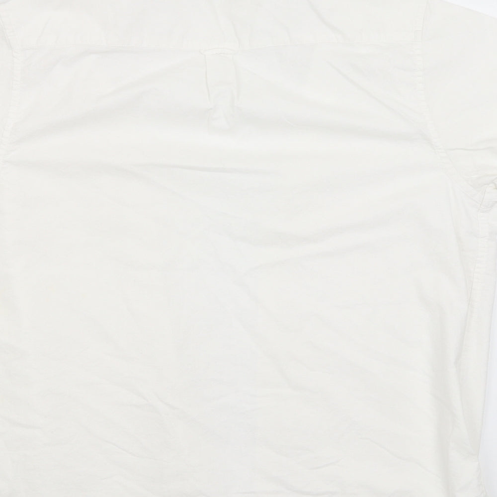 Primark Mens White    Button-Up Size L