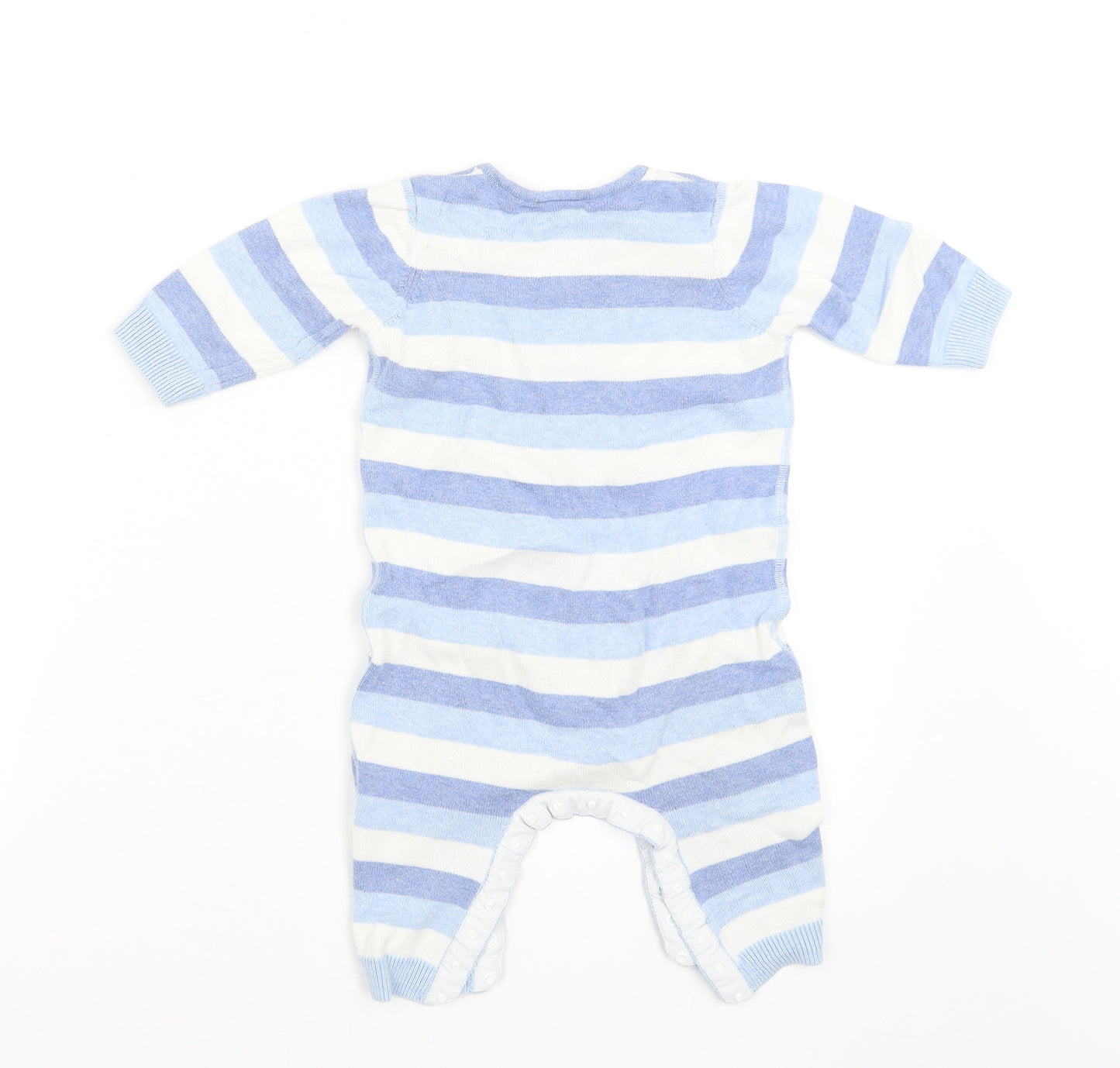 NEXT Boys Blue Striped  Babygrow One-Piece Size 9-12 Months
