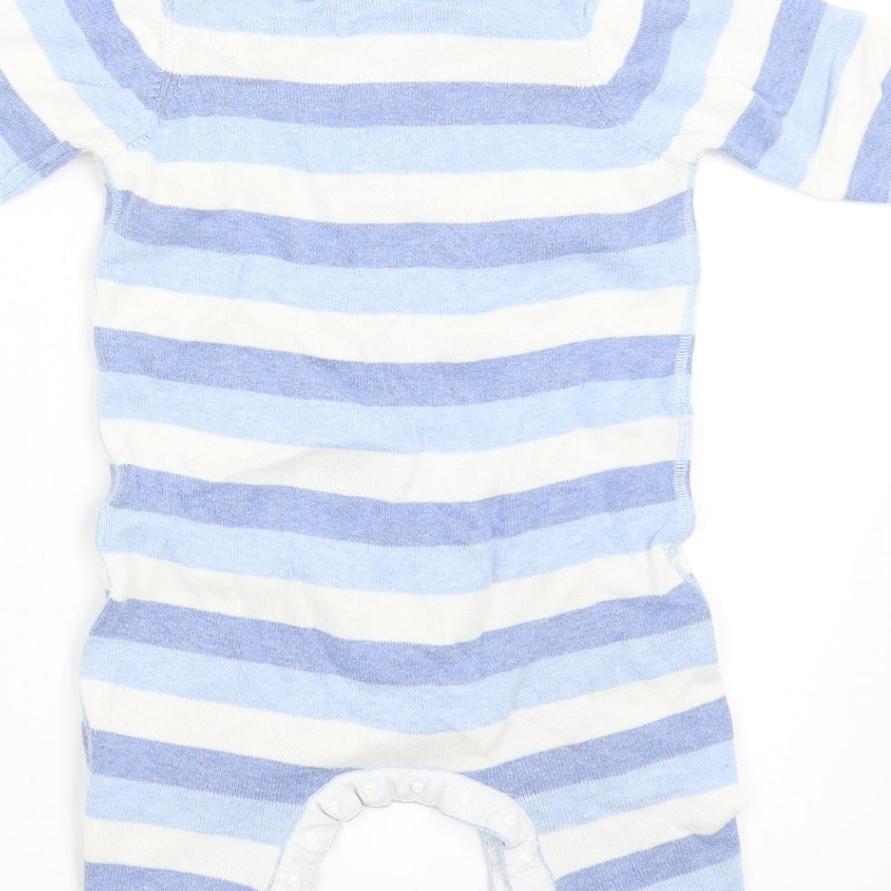 NEXT Boys Blue Striped  Babygrow One-Piece Size 9-12 Months