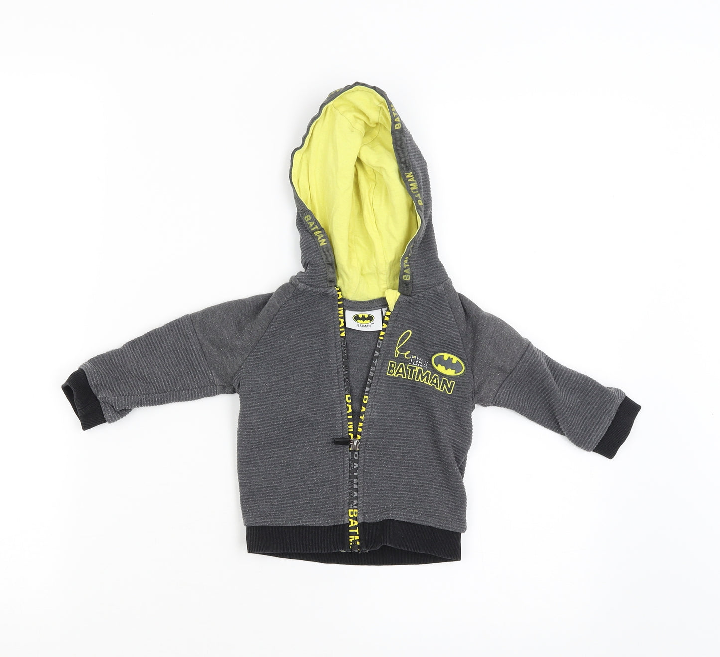 Batman Boys Grey   Jacket Coatigan Size 9-12 Months