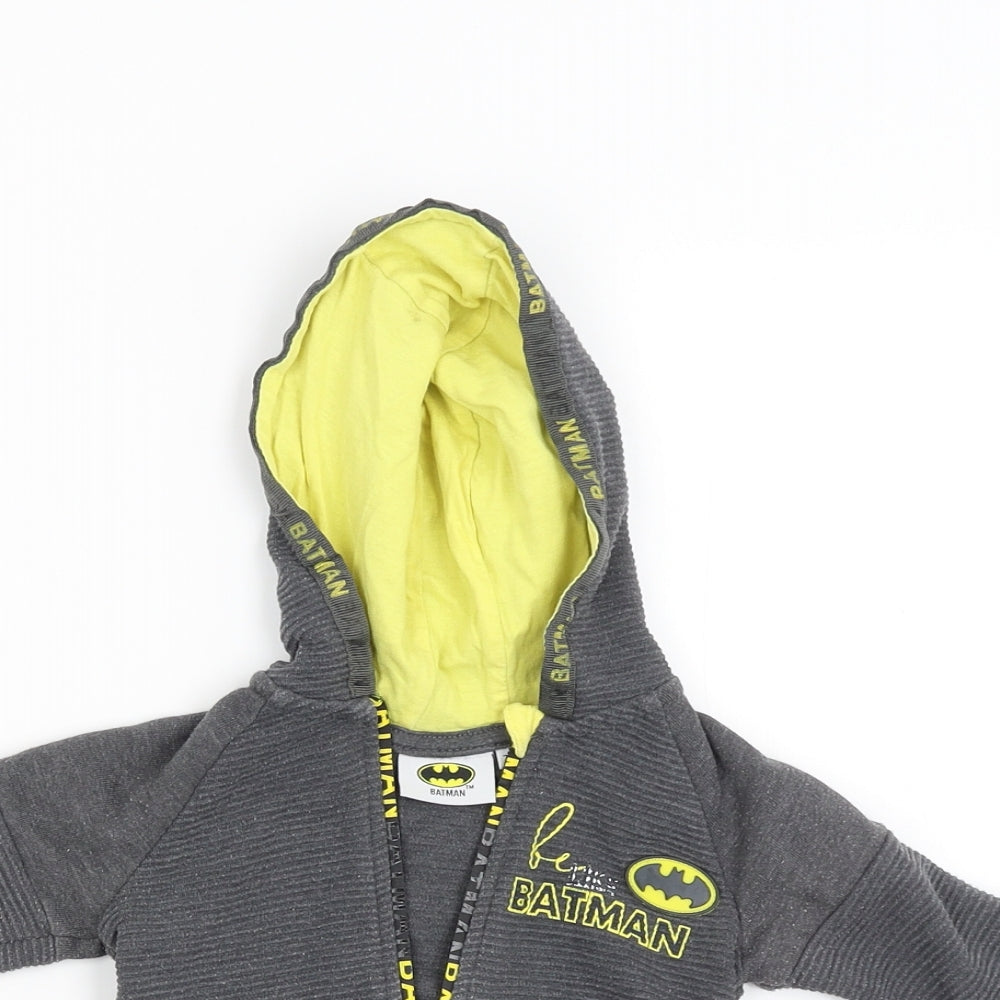 Batman Boys Grey   Jacket Coatigan Size 9-12 Months