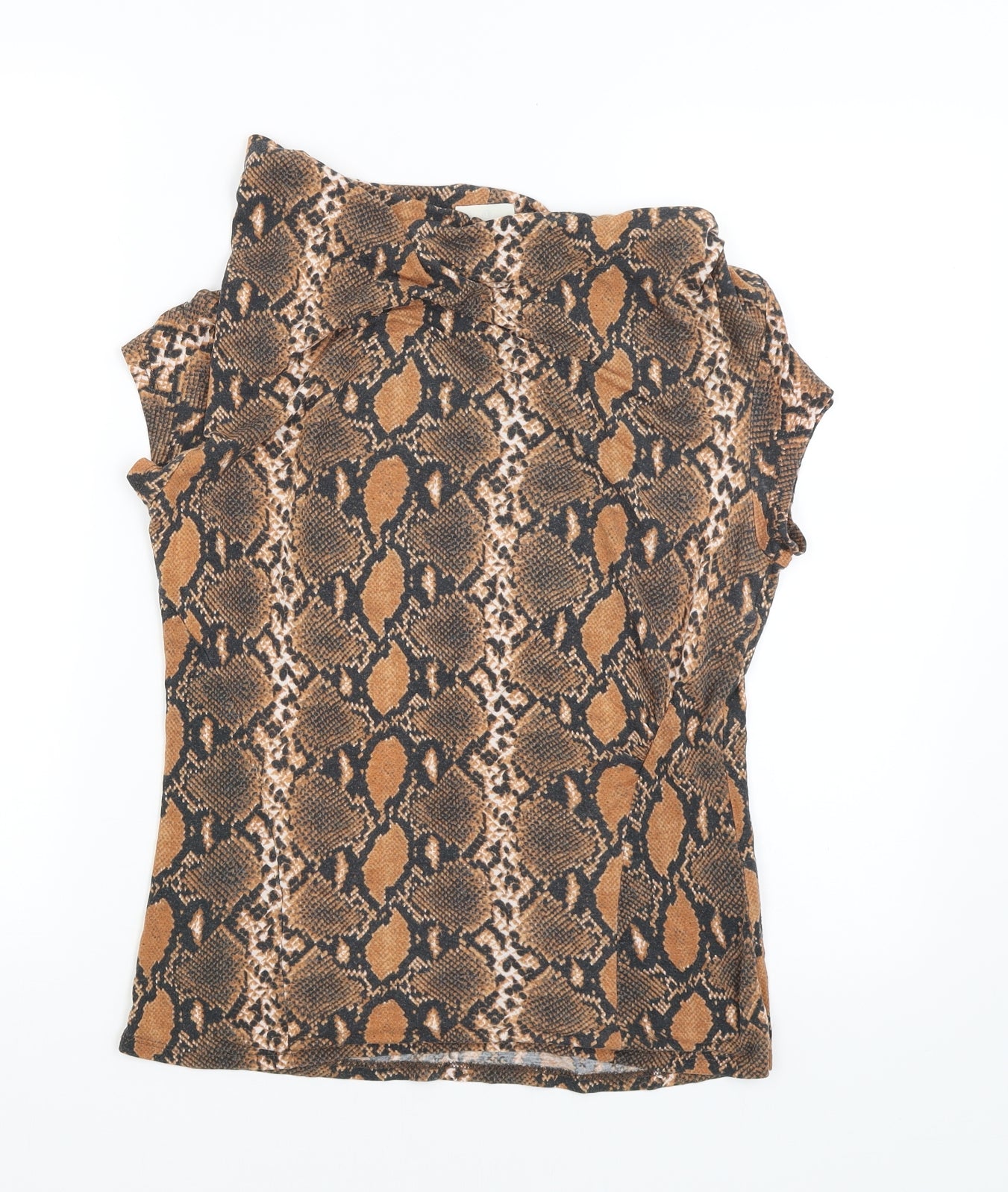 NEXT Womens Brown Animal Print  Basic Blouse Size 12