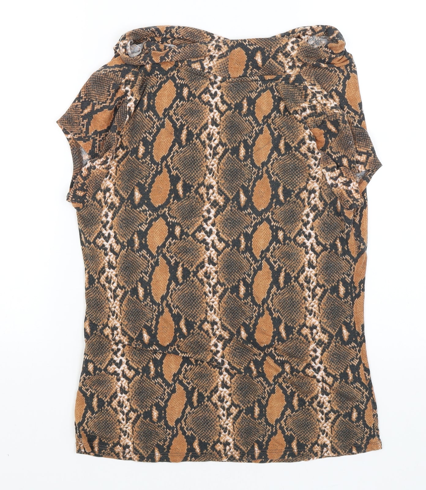 NEXT Womens Brown Animal Print  Basic Blouse Size 12