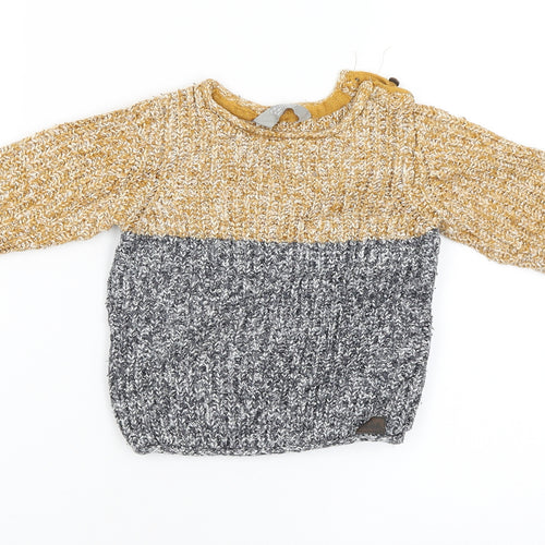 Primark Boys Yellow   Pullover Jumper Size 12-18 Months